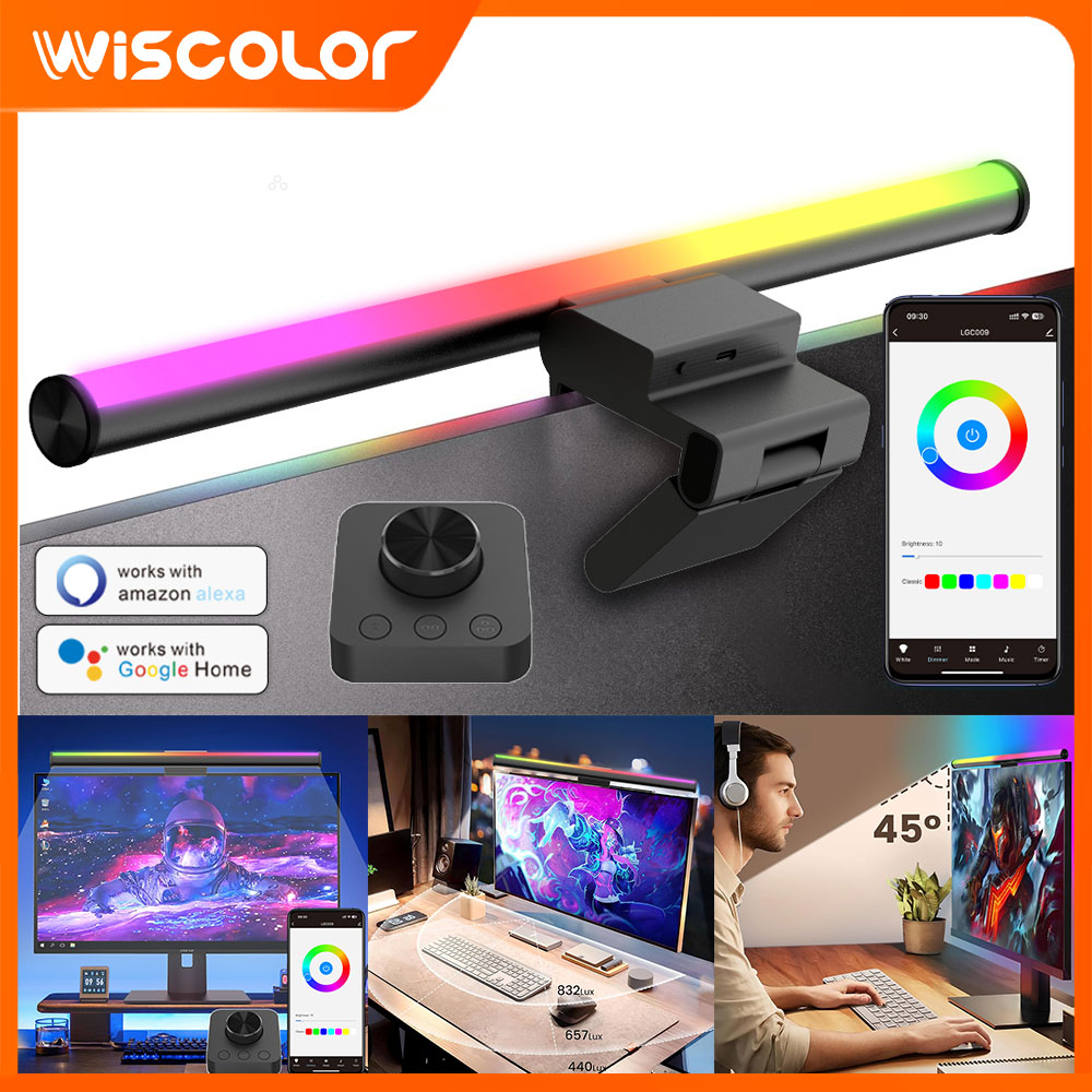 Gaming Accessories Wall Mount - Светодиодная лампа-полоса для монитора, RGB-подсветка для
