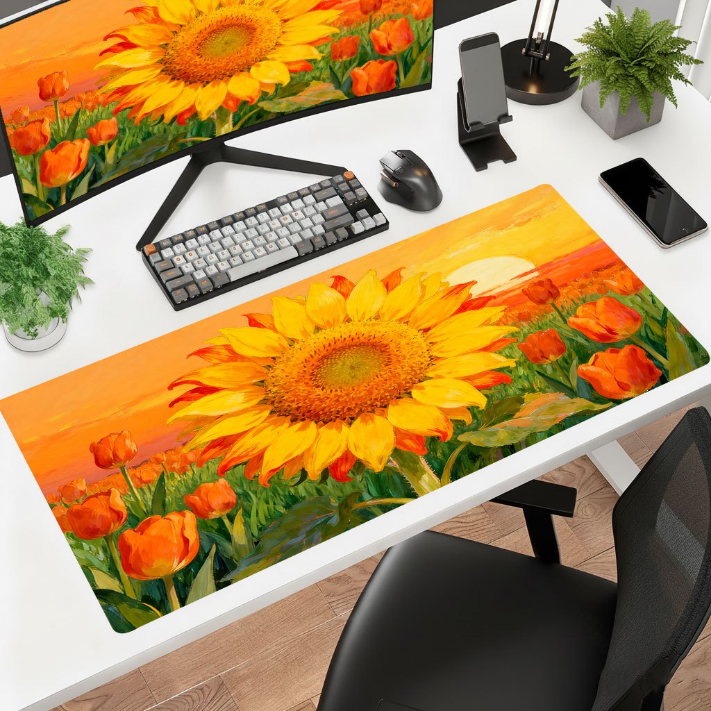 Gaming Accessories Brands - Коврик для мыши Brand Yellow Sunflower,