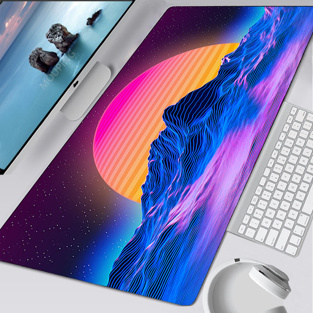 Gaming Accessories For Your Desk - Коврик для мыши Vaporwave Retrowave/synthwave 900x400