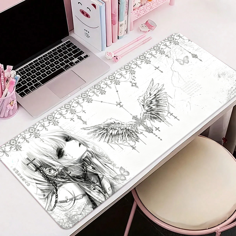 Gaming Office Accessories - Кожаный коврик для мыши, черно-белый, в